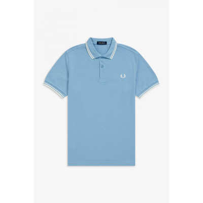Polo Homme Fred Perry M3600 Twin Tipped Bleu Ciel Cloane Vannes