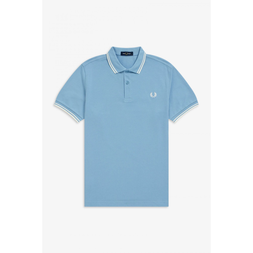 Polo Homme Fred Perry M3600 Twin Tipped Bleu Ciel Cloane Vannes