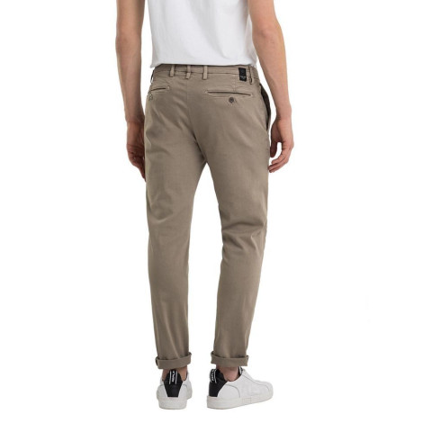 Pantalon chino Homme REPLAY Hyperflex Beige Cloane Vannes