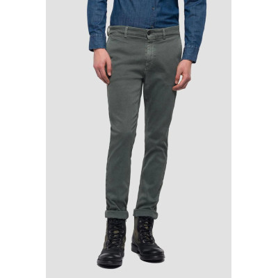 Pantalon chino Homme REPLAY HYPERFLEX Kaki Cloane Vannes