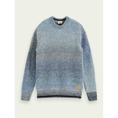 Pull en tricot côtelé Homme Scotch & Soda GRADIENT Bleu Cloane Vannes