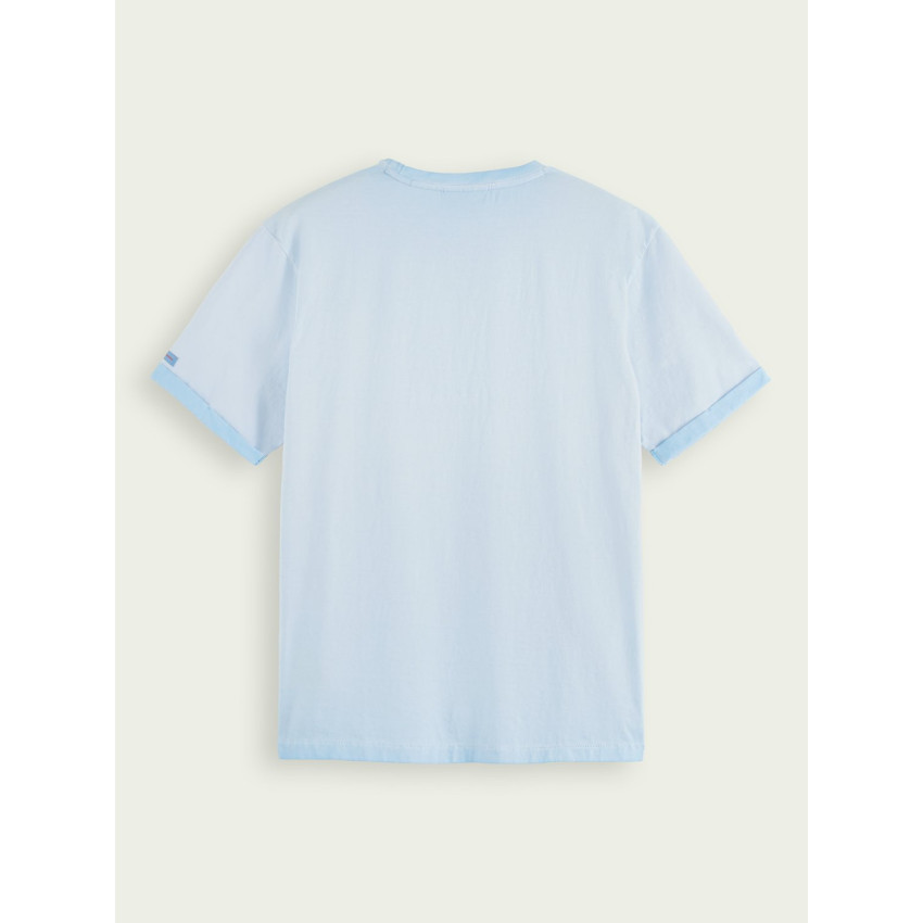 Tee-shirt Homme SCOTCH & SODA COLD DYE Bleu Ciel Cloane Vannes