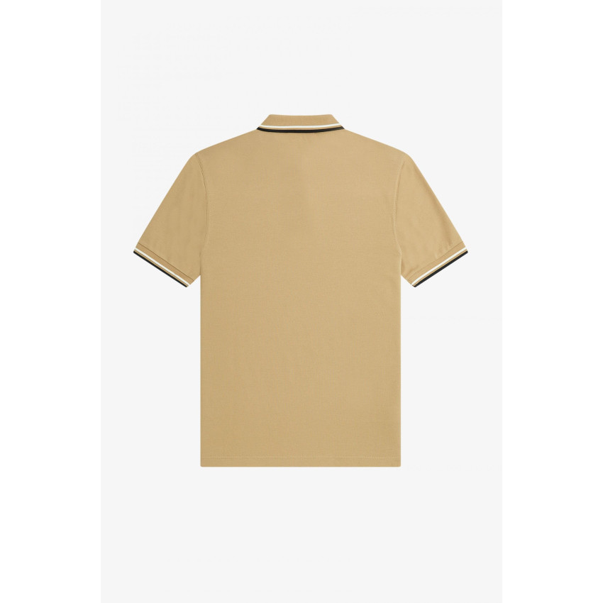Polo Homme Fred Perry TWIN TIPPED Beige Cloane Vannes