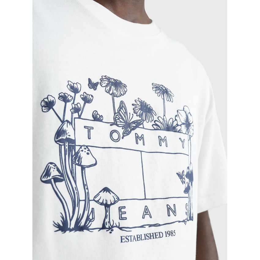 T-Shirt Homme Tommy Hilfiger Jeans HOMEGROWN Blanc Cloane Vannes DM0DM16235 YBH