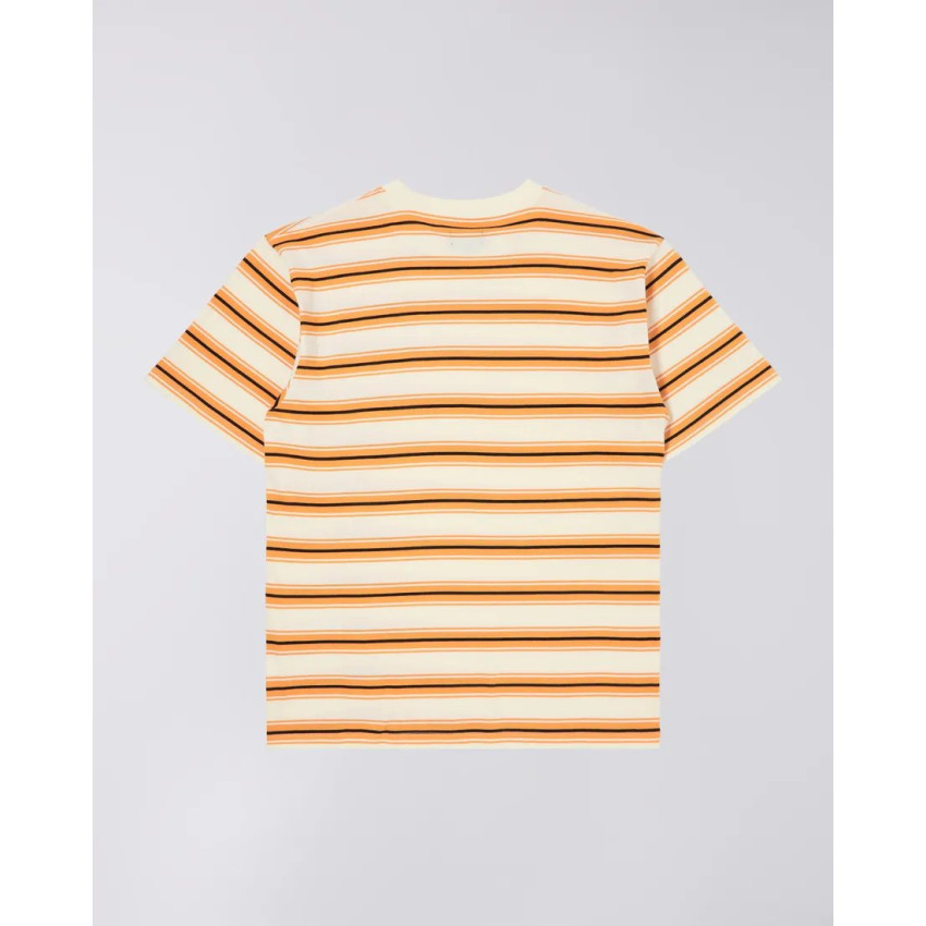 T-Shirt Homme Edwin QUARTER RAYÉ Orange Cloane Vannes