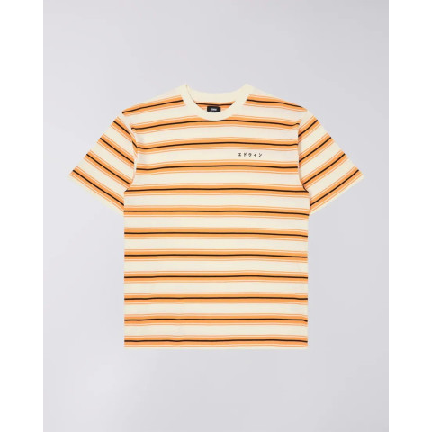 T-Shirt Homme Edwin QUARTER RAYÉ Orange Cloane Vannes