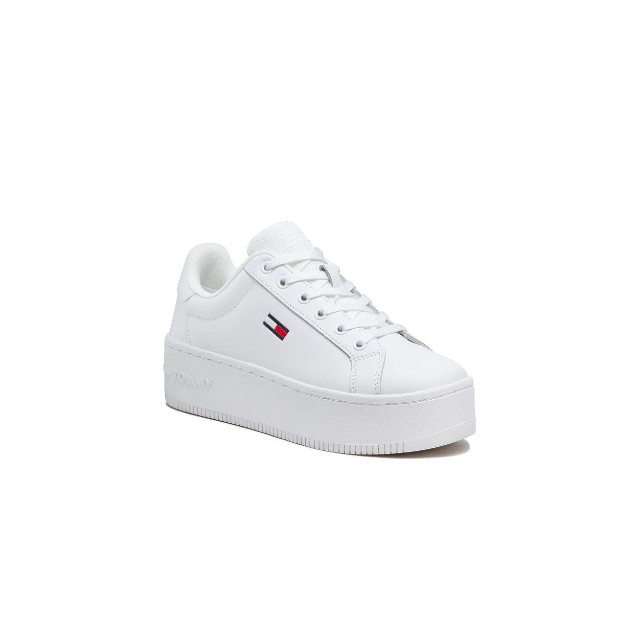 TOMMY JEANS Basket Femme FLATFORM Blanc CLOANE