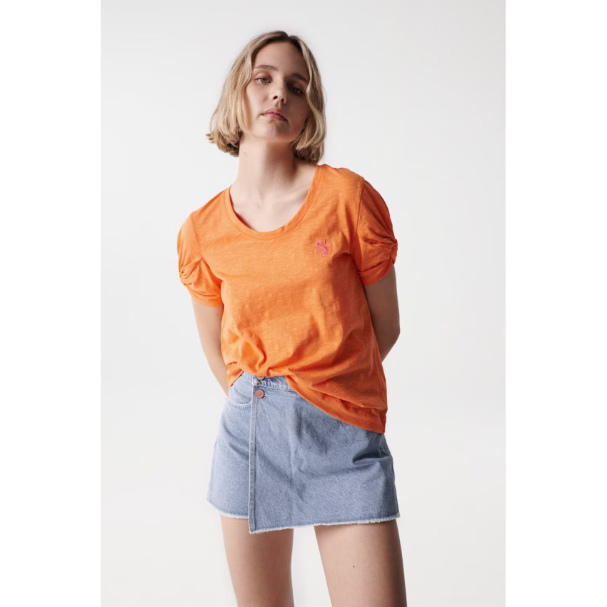 T-Shirt Femme Salsa Jeans SAMARA Orange Cloane Vannes