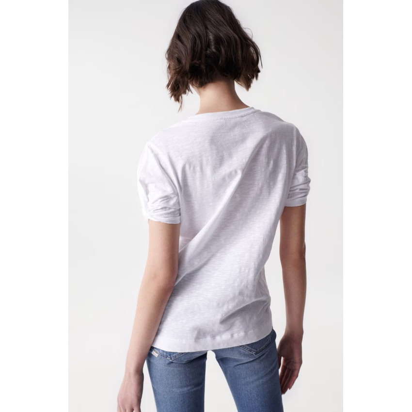 T-Shirt Femme Salsa Jeans SAMARA Blanc Cloane Vannes