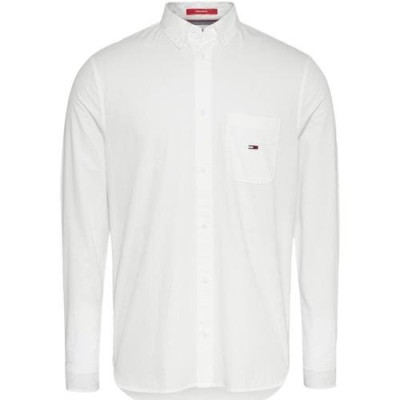 Chemise Essential Popelin Tommy Jeans Homme Blanc Cloane Vannes