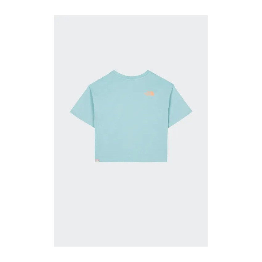 T-Shirt Femme The North Face GRAPHIC CROP TOP Bleu Cloane Vannes NF0A83FA LV2