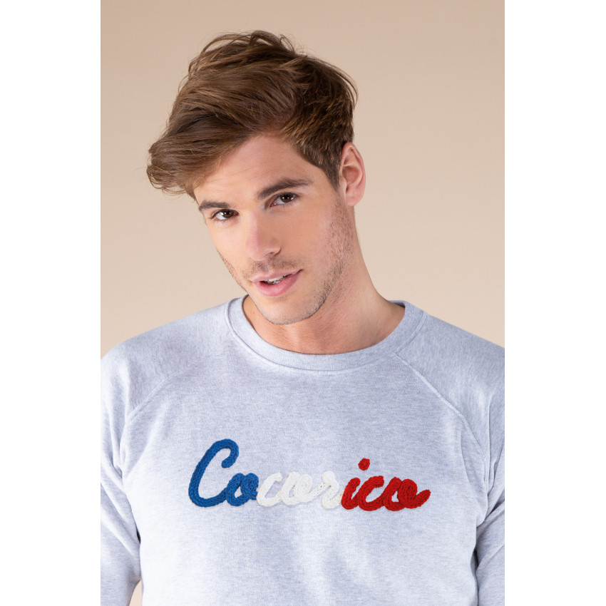 Sweat Homme French Disorder CLYDE COCORICO Gris Cloane Vannes
