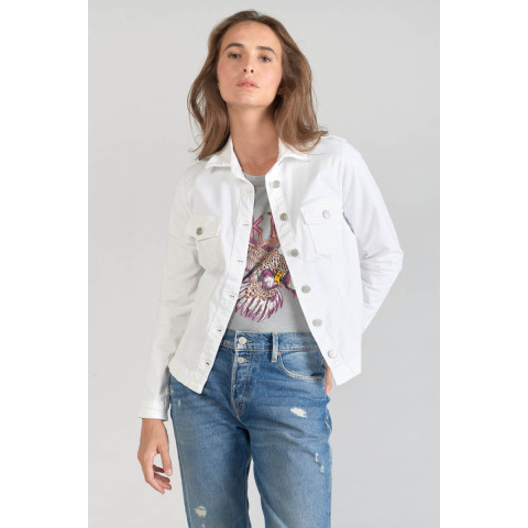 Veste en Jean Femme Le Temps des Cerises LILLY Blanc Cloane Vannes FLILLY00WLCOL 1001