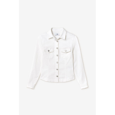 Veste en Jean Femme Le Temps des Cerises LILLY Blanc Cloane Vannes FLILLY00WLCOL 1001