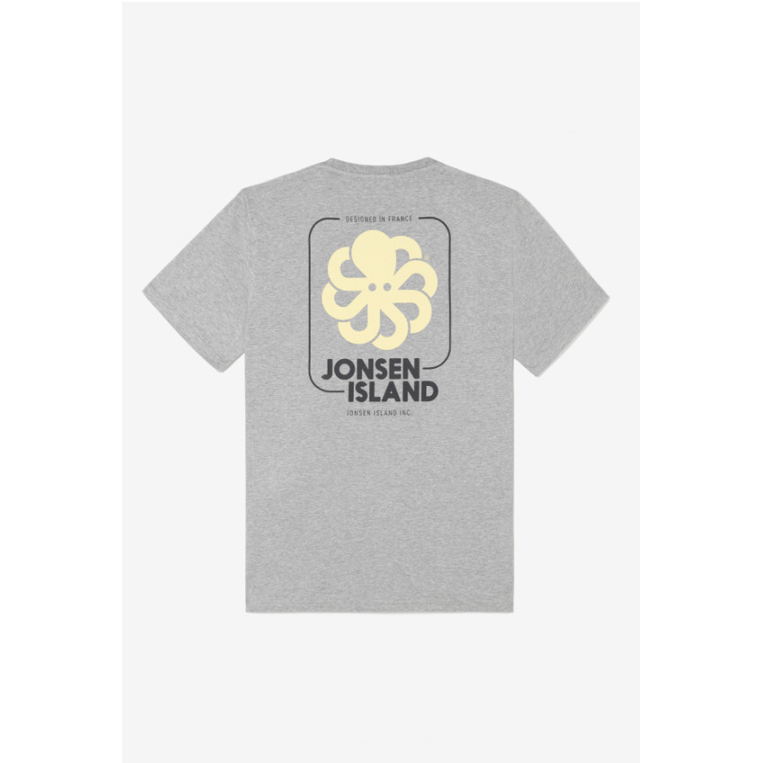 T-Shirt Homme Jonsen Island CLASSIC BIG LABEL HGR Gris Cloane Vannes