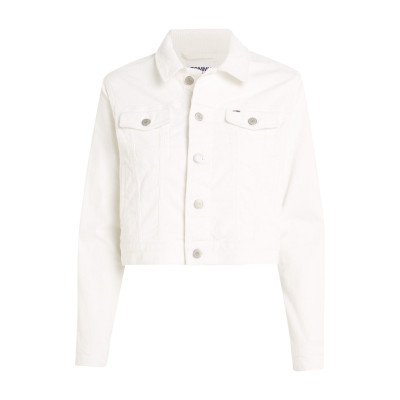 Veste en Velours Côtelé Femme Tommy Jeans POP CORD IZZIE Blanc Cloane Vannes DW0DW16097 YBH