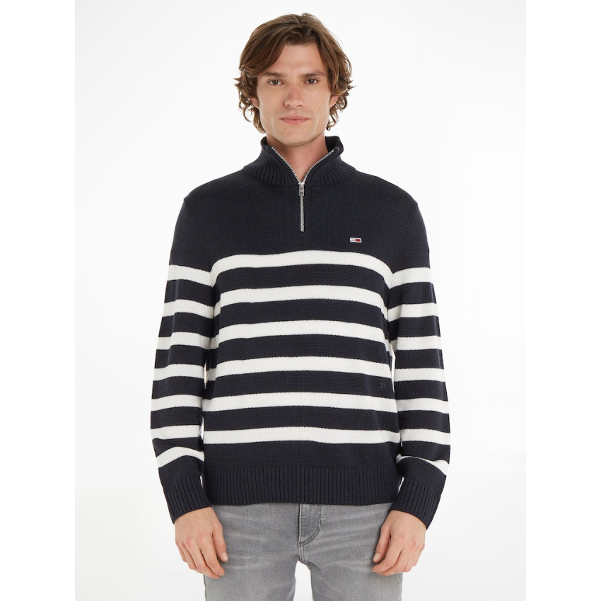 Pull Homme Rayé Tommy Jeans COLORBLOCK Marine Cloane Vannes DM0DM16790