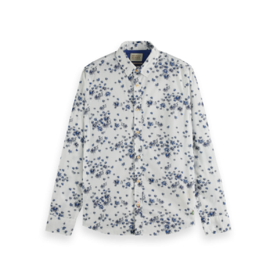 Chemise Homme FLEURI Blanc Scotch & Soda Cloane Vannes 171623 5737