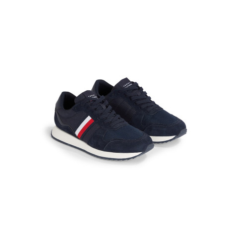 Baskets Homme Tommy Jeans RUNNER EVO MIX Bleu Marine Cloane Vannes FM0FM04699 DW5