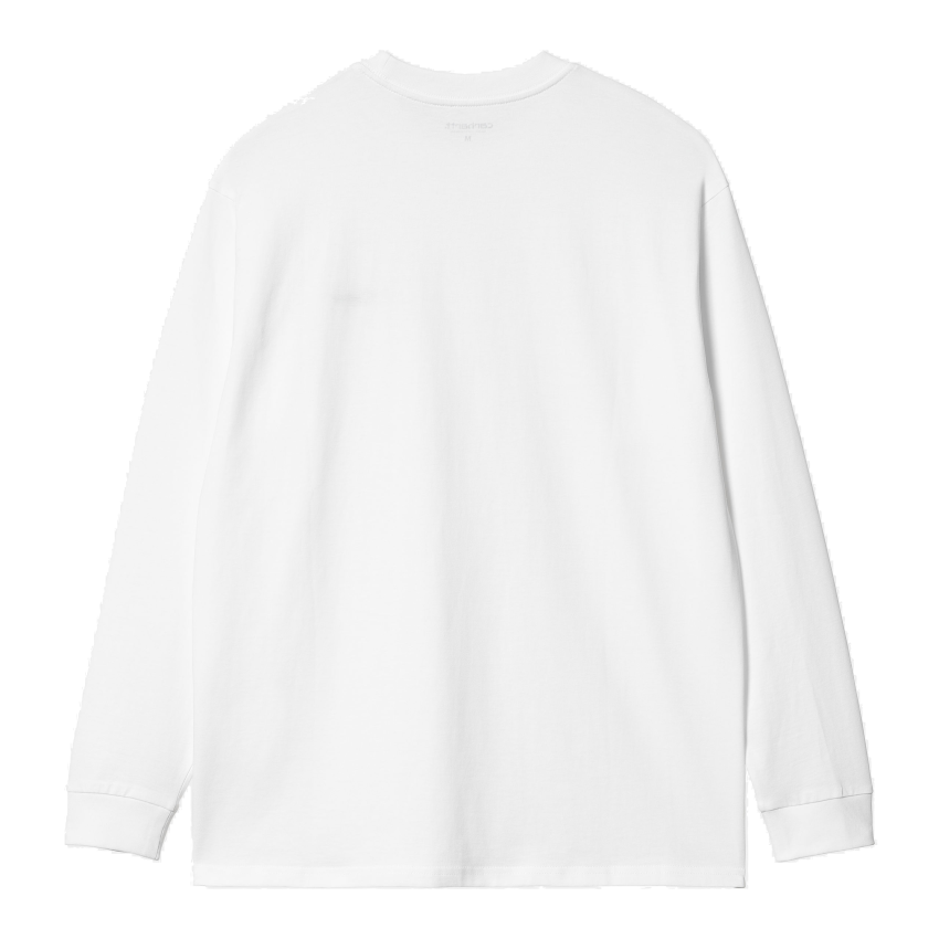T-Shirt ML Carhartt Wip Homme SCRIPT EMBROIDERY Blanc Cloane Vannes I032306 00A