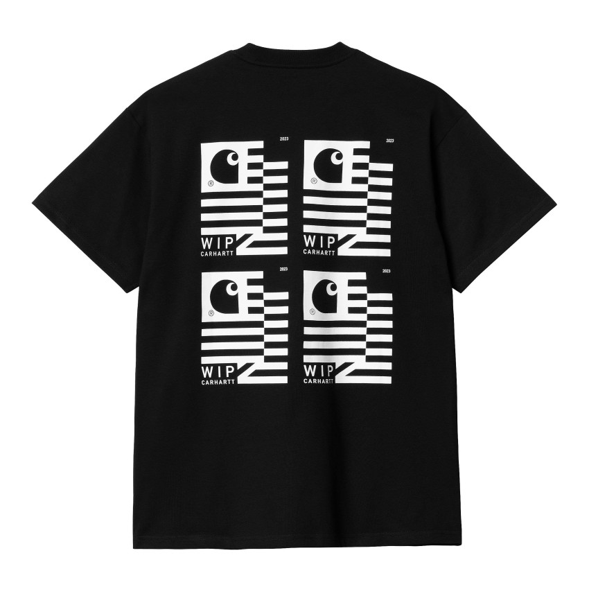 T-Shirt Carhartt Wip Homme STAMP STATE Noir Cloane Vannes I032374 00A
