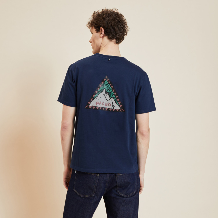 T-Shirt Faguo Homme LUGNY Bleu Cloane Vannes F23TS0121 BLU53