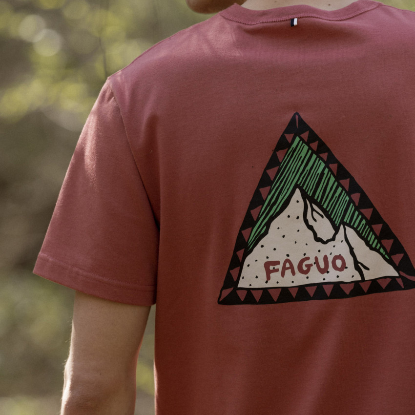Tee-Shirt Faguo Homme LUGNY Rouge Cloane Vannes F23TS0117 PIN00