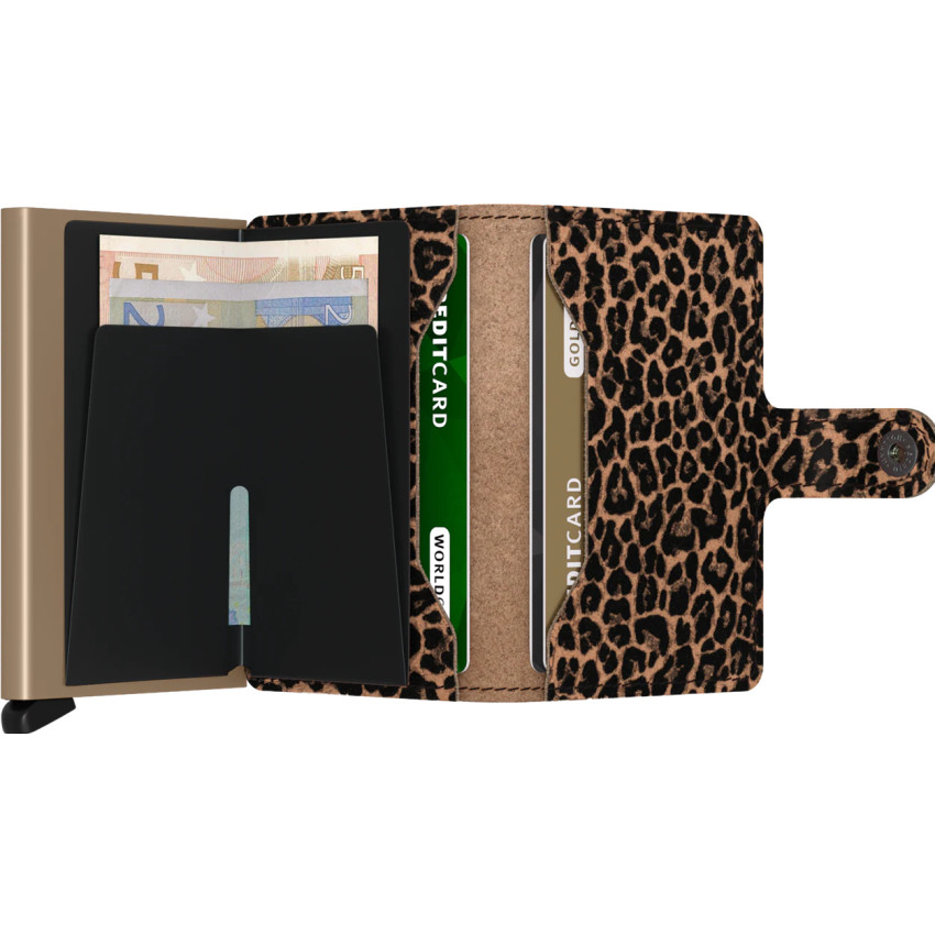 Porte-Cartes Miniwallet Secrid LEO BEIGE Leopard Cloane Vannes