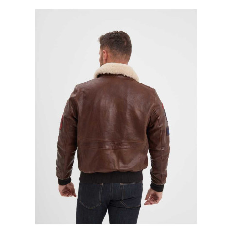 Blouson en Cuir Daytona 73 Homme MYTHIC Marron Cloane Vannes