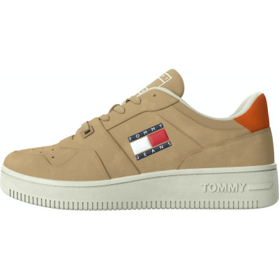 Baskets Tommy Hilfiger Homme SUEDE Beige Cloane Vannes EM0EM01329 AB0