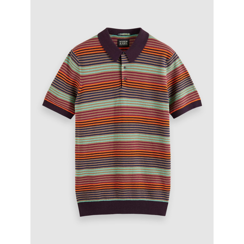 Polo Scotch & Soda Homme KNITTED Multicolore Cloane Vannes 174565