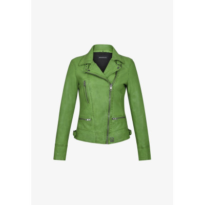 Blouson en Cuir Oakwood Femme VIDEO Vert Cloane Vannes VIDEO 62065 643 POMM