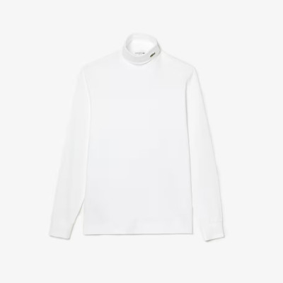 T-Shirt Manches Longues Homme COL ROULE Blanc Cloane Vannes UH0223