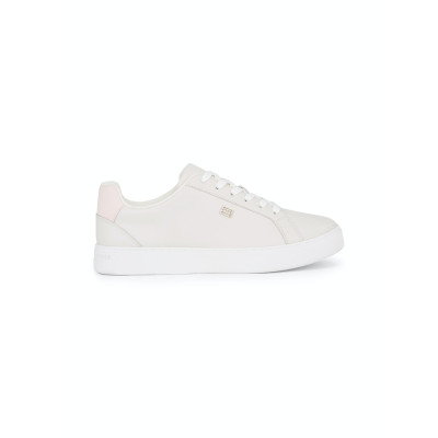 Baskets en Cuir Tommy Hilfiger Femme ESSENTIAL COURT Ecru Cloane Vannes FW0FW07686 PQT