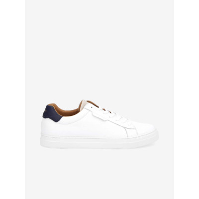 Basket Schmoove Homme SPARK CLAY Blanc et Bleu Marine Cloane Vannes KMNHXM043A W/ZIN/NAV