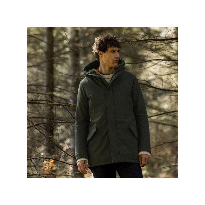 Parka Homme Faguo CHEVERNY Vert Cloane Vannes F23CO0903 GRE02