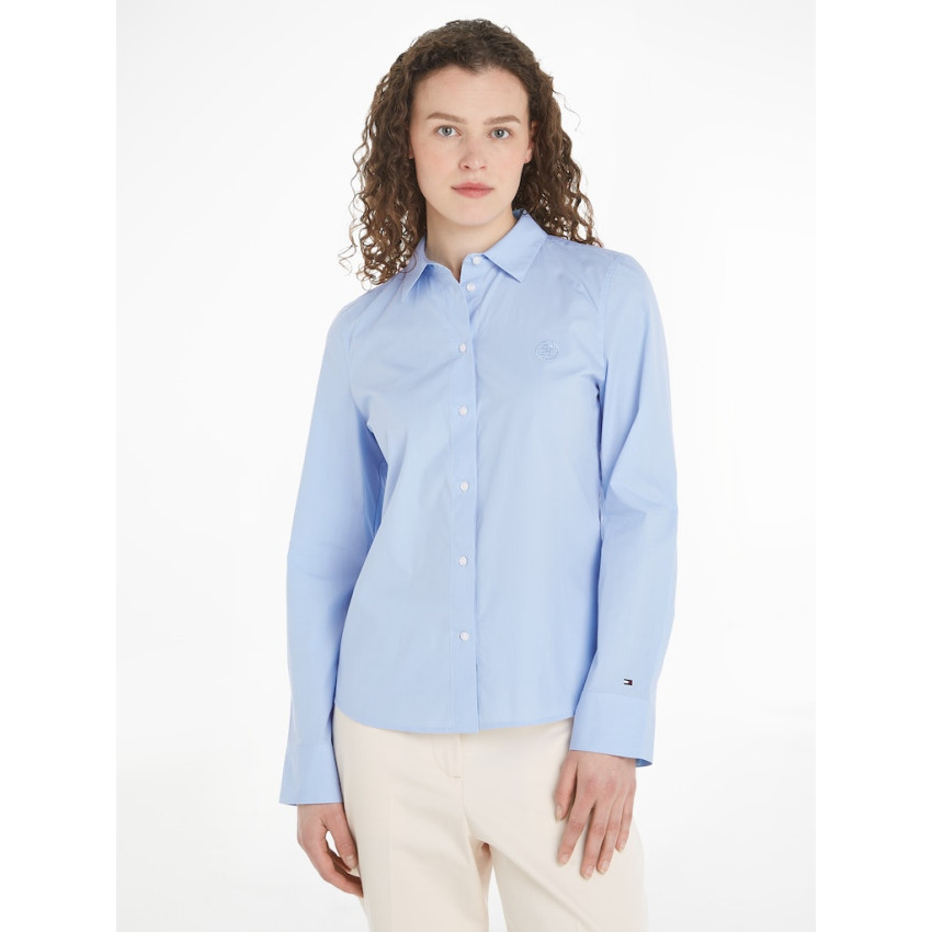 Chemise Femme Tommy Hilfiger ESSENTIAL Bleu Ciel Cloane Vannes WW0WW40543
