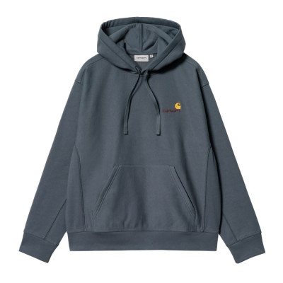 Sweat à Capuche Homme Carhartt Wip AMERICAN SCRIPT Gris Cloane Vannes I028279 1CQ