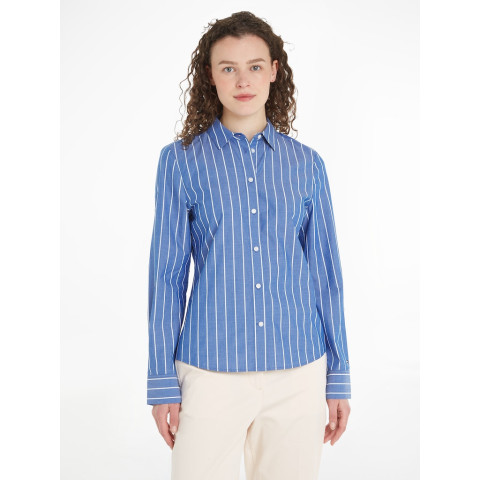 Chemise Femme Tommy Hilfiger BASEBALL Bleu Cloane Vannes WW0WW41155 0BA