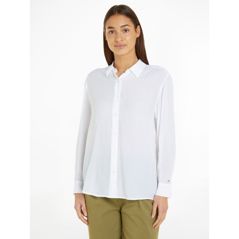 Chemisier Tommy Hilfiger Femme CREPE Blanc Cloane Vannes WW0WW40535 YCF