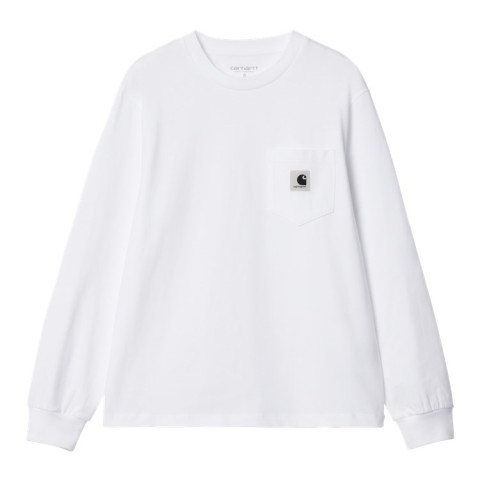 T-Shirt ML Femme Carhartt Wip POCKET Blanc Cloane Vannes I032216 02