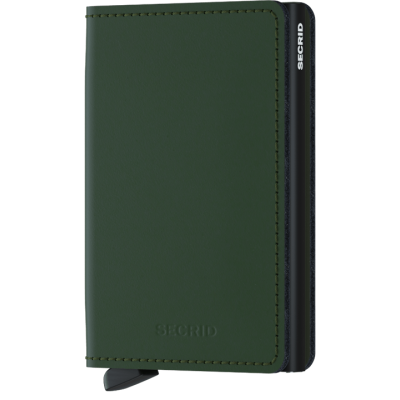 Porte Cartes Secrid SLIMWALLET MATTE Vert Cloane Vannes SM-GREEN