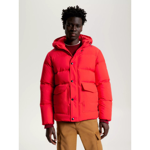 Doudoune Homme Tommy Hilfiger DOWN HOODED Rouge Cloane Vannes MW0MW33960 SNE