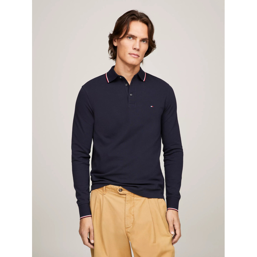 Polo Manches Longues Homme COLLECTION 1985 Tommy Hilfiger Bleu Marine Cloane Vannes MW0MW29543 DW5