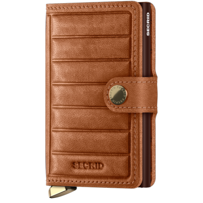 Porte-Cartes Secrid Miniwallet PREMIUM EMBOSS LINES Cognac Cloane Vannes