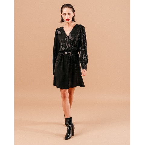 Robe à Paillettes Grace & Mila Femme LOLA Noir Cloane Vannes