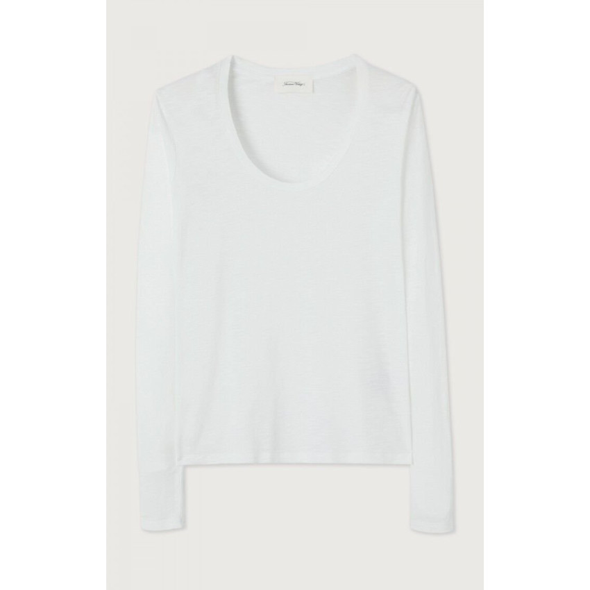 T-Shirt Manches Longues Femme JACKSONVILLE Blanc Cloane Vannes JAC49