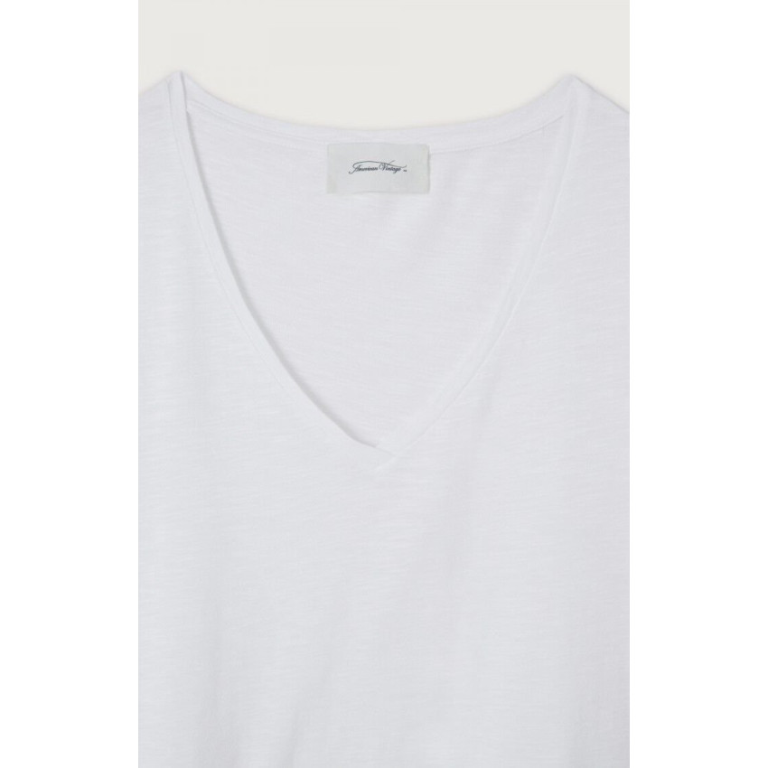 T-Shirt Femme American Vintage JACKSONVILLE Blanc Cloane Vannes JAC51