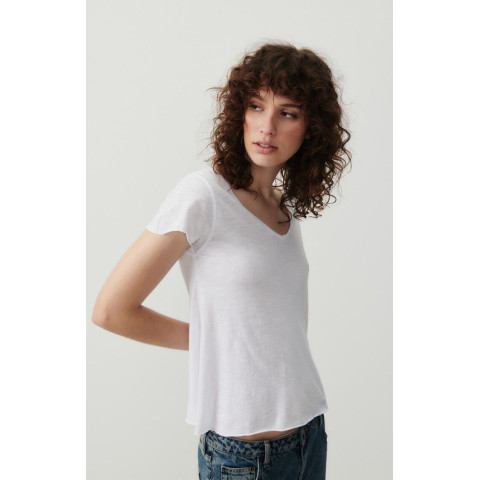 T-Shirt Femme American Vintage JACKSONVILLE Blanc Cloane Vannes JAC51