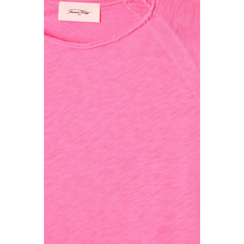 T-Shirt Manches Longues American Vintage Femme SONOMA Fuchsia Cloane Vannes SON31G